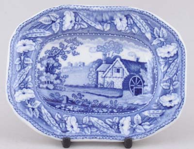 Toy Meat Dish or Platter Abbey Mill c1825